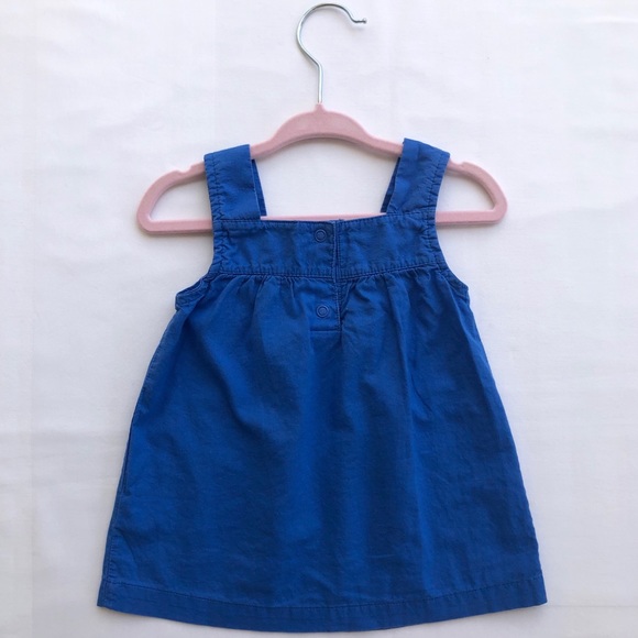Carter’s Baby Girl Blue Woven Cotton Top Size 12M - Picture 5 of 7